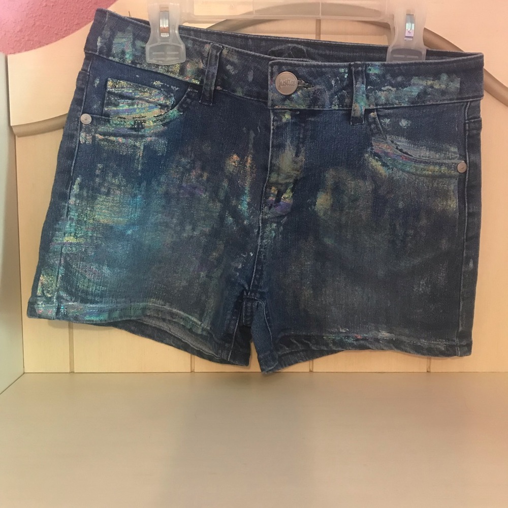 Justice Girls Jean Shorts sz 14
